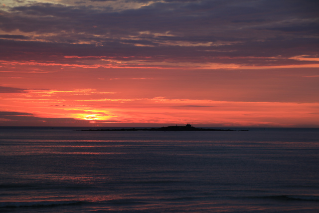 Sunning Sunrise views Saco Maine